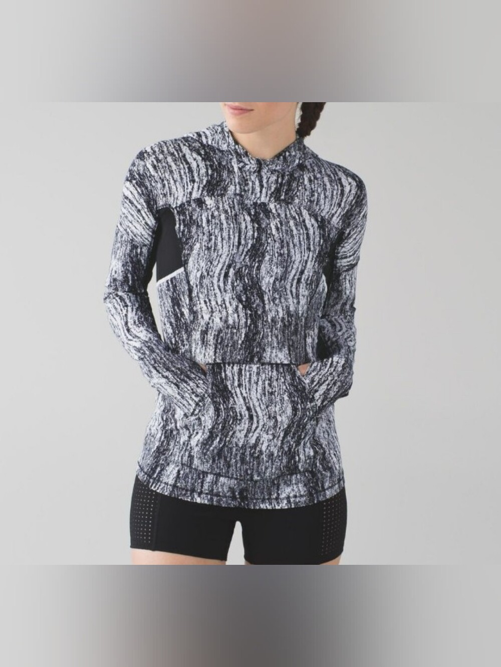 💎 Lululemon Women's Top Runbeam Hoodie Texture Twist 0392